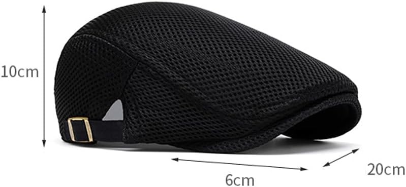 BXT Unisex Beret Hat Newsboy Gatsby Cap Breathable Mesh Adjustable Flat Cap Ivy Cabbie Hat for Women Men - Image 4